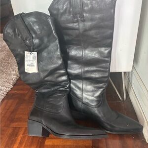 Zara Black Heeled Boots